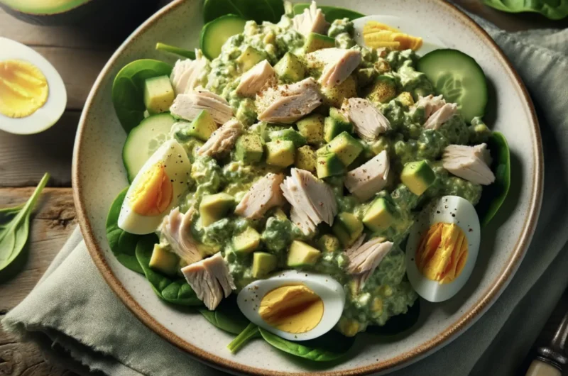 Keto Avocado Chicken Salad for breaking a fast